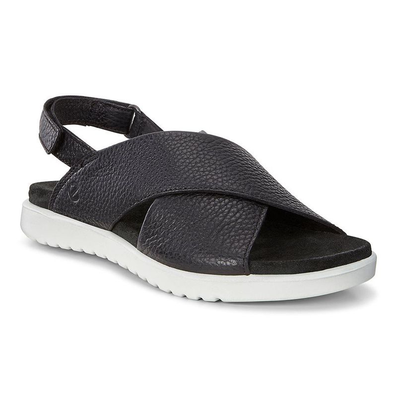 Kids Ecco Flora - Sandals Black - India OVKUYI284